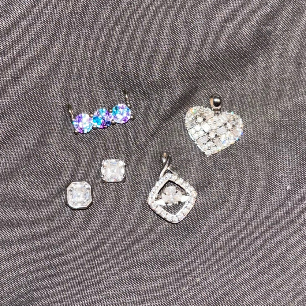 Random QVC epiphany platinum clad sterling pendants.